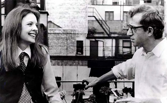 Woody Allen with Diane Keaton in a scene from 'Annie Hall'