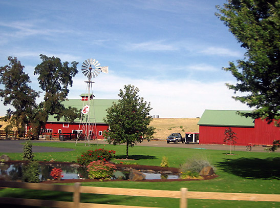 a farm by the roadside, eastern Washington