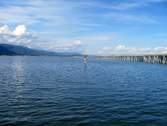 Three mile bridge over one of Coure d'Alene’s lakes