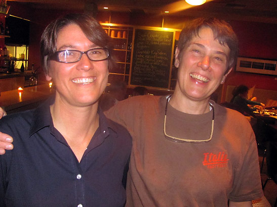 Chef co-owner Anna Vogel and co-owner Bethe Bowman of Italia Trattoria