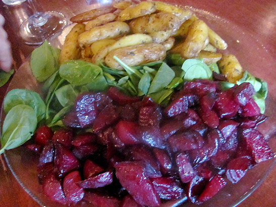 potatoes and beets at Latah Bistro