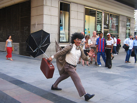 street entertainer in Madrid