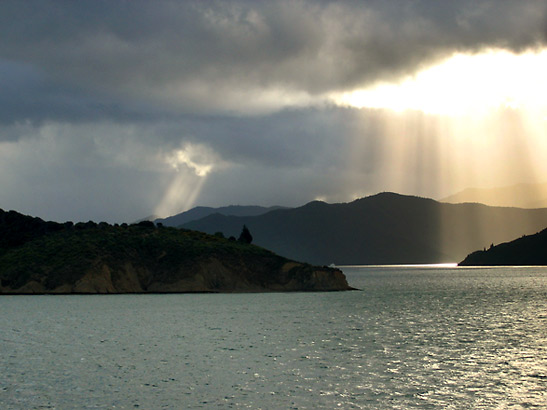 another picture of sunrise at Marlborough Sound