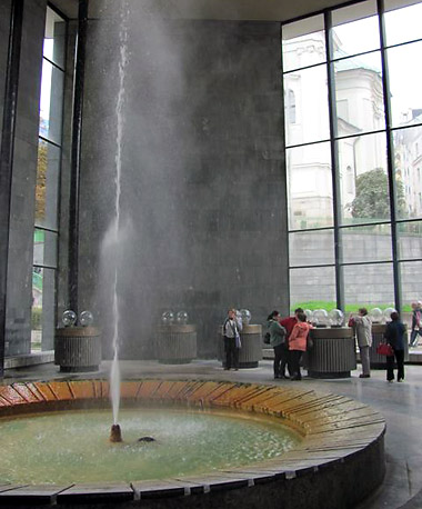 mineral hot springs in Karlovy Vary near Prague