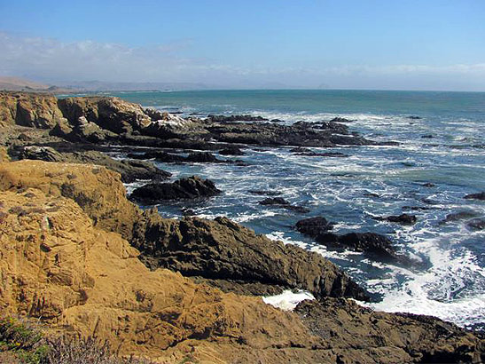 rocky beach along the Central Coast