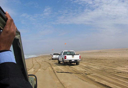 driving on the beach