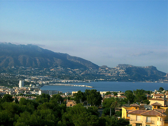 view of the town of Altea overlooking the Mediterranean