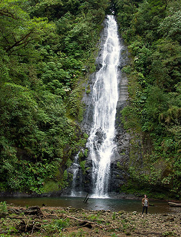 a waterfall in Costa Rica