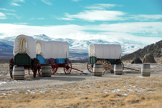 stagecoach display at the Northeastern Nevada Museum