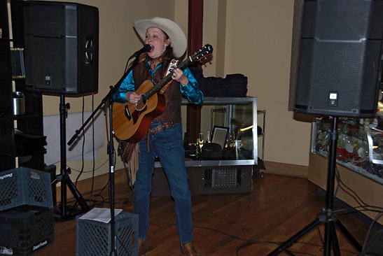 young Elko vocalist performing at the gathering