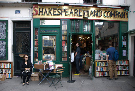 English-language bookstore Shakespeare and Company on rue lOdeon, near the Notre Dame Cathedral, opened in 1951 in memory of Sylvia Beach's original bookstore