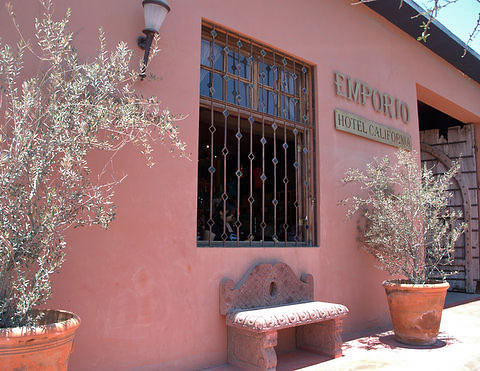 entrance to the Hotel California in Todos Santos, south of La Paz