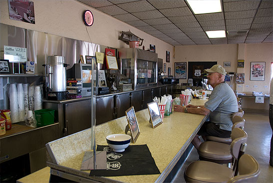 Roy's Cafe's original 1940s lunch counter
