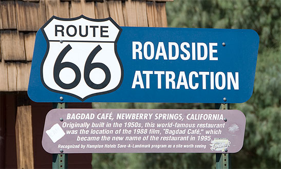 Bagdad Cafe sign, Newberry Springs