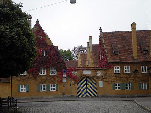 gate entrance to the Fuggerei, Augsburg