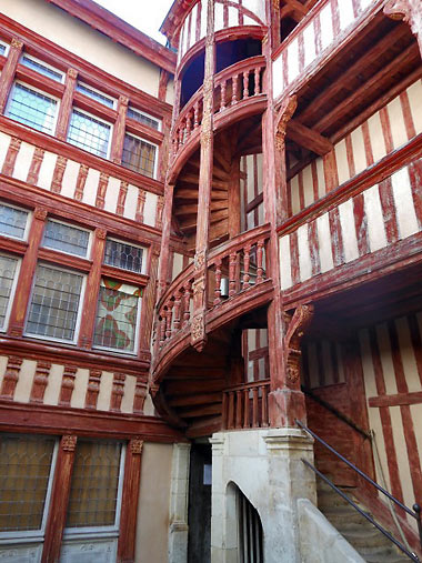 half-timbered house in Troyes