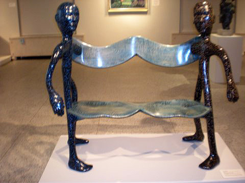 a sculpture by Jon Brooks at the Currier Museum of Art, Manchester