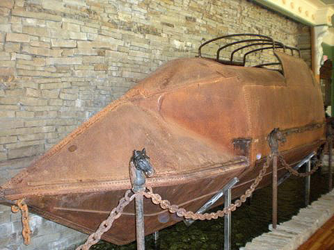 Civil War-era submarine, part of a collection at the Houmas House