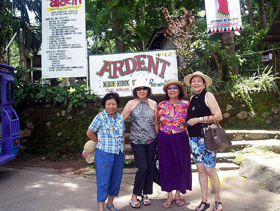 posing in front of the Ardent Springs, Camiguin Island