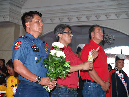 Iligan city officials at the Catholic Mass starting the festivities