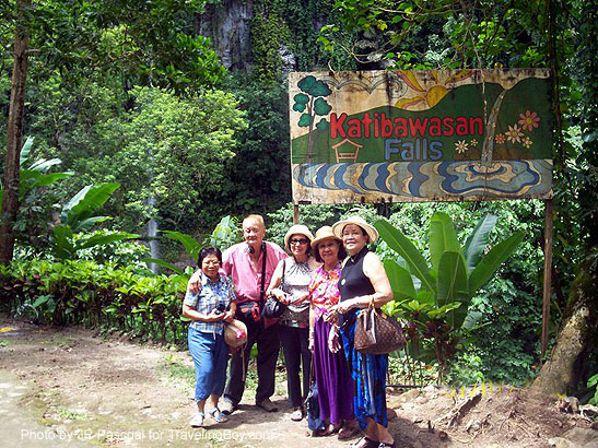 in front of the Katibawasan Falls, Camiguin