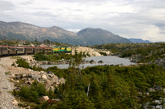 WPYR train on top of White Pass Trail