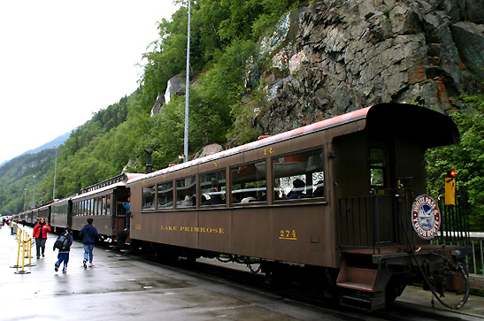 WPYR train departing Skagway