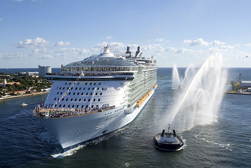 Royal Caribbean International’s newest ship, Allure of the Seas, makes her U.S. debut as she arrives into her homeport of Port Everglades, Ft. Lauderdale, FL