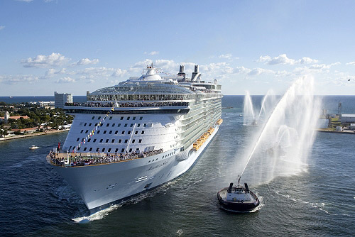 Royal Caribbean Internationals newest ship, Allure of the Seas, makes her U.S. debut as she arrives into her homeport of Port Everglades, Ft. Lauderdale, FL