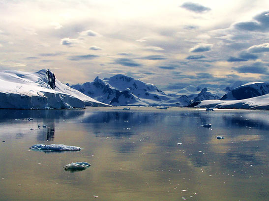 the landscape of Half Moon Island, Antarctica