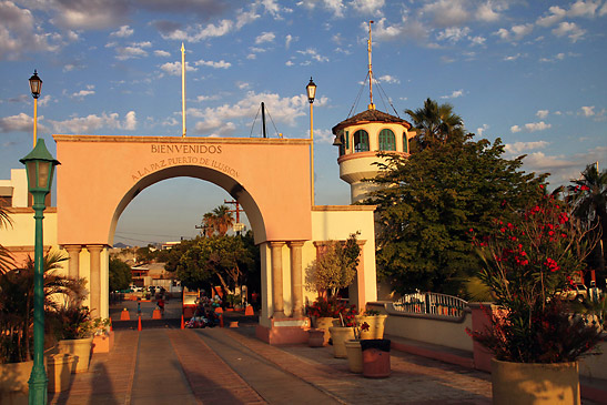 welcome arch at La Paz, Baja Sur California
