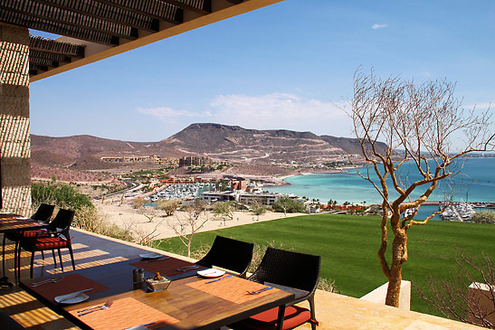 panoramic view of the coast from the CostaBaja Resort and Spa in La Paz