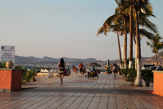 another view of the Malecon, La Paz's bay-front boardwalk