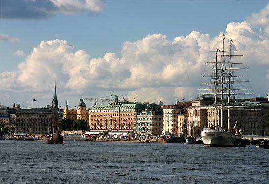view of Stockholm from the Baltic Sea