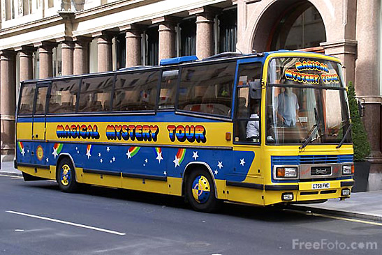 Magical Mystery Tour Bus in Liverpool