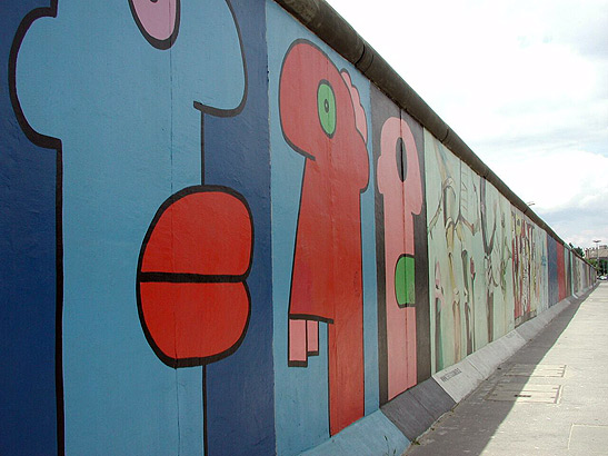 wall paintings on the Eastside Gallery, Berlin