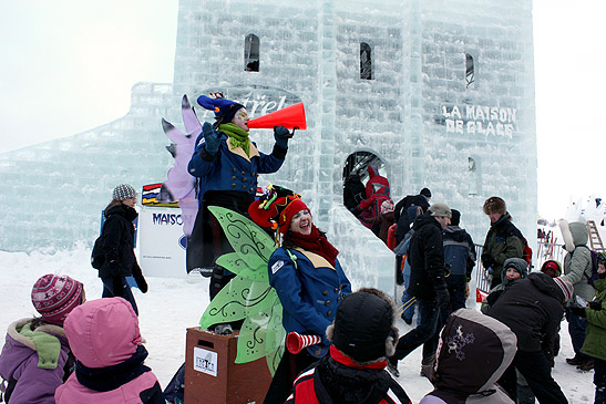 at the Carnival in winter, Quebec City, Quebec