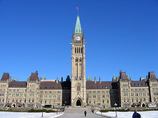 the Peace Tower and the Canadian parliament buildings, Parliament Hill, Ottawa