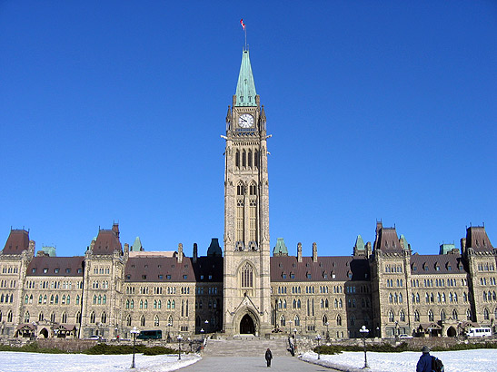 the Peace Tower and the Canadian parliament buildings, Parliament Hill, Ottawa