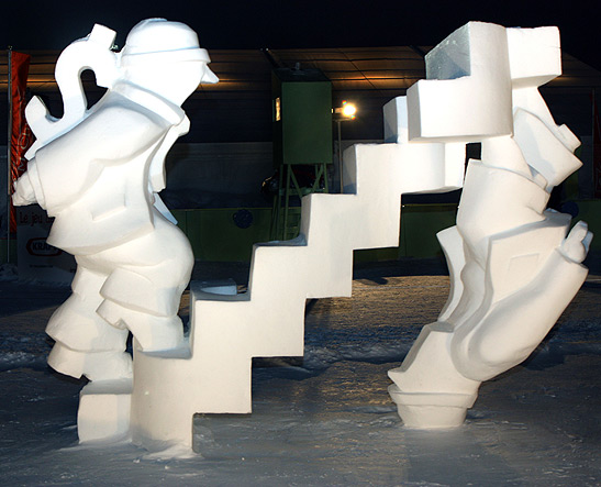 ice figures at the winter Carnival, Québec