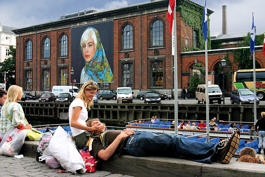 relaxing along one of Copenhagen's canals