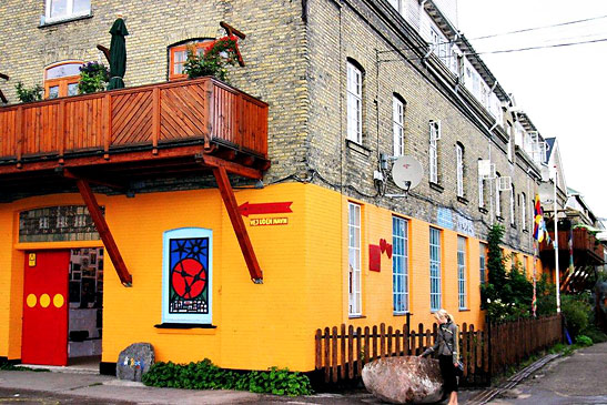 a building in Christiania, Copenhagen