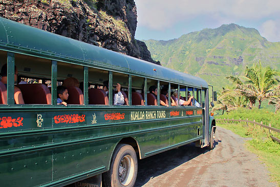 Kualoa Ranch Tour bus