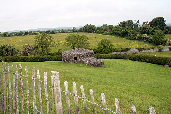 a smaller stone mound beside the Newgrange Megalithic mound, County Meath, Ireland