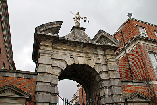 entrance gate to Dublin Castle, Dublin, Ireland