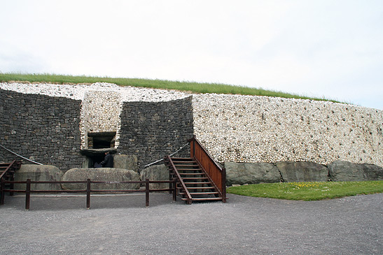 the entrance to the Newgrange Megalithic mound, County Meath, Ireland