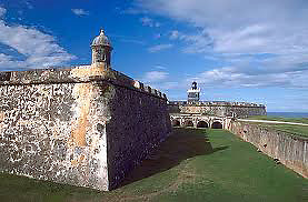 the Castillo de San Felipe del Morro at the entrance to San Juan Bay, Puerto Rico