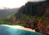 Waimea Canyon and white sand beach, Kauai