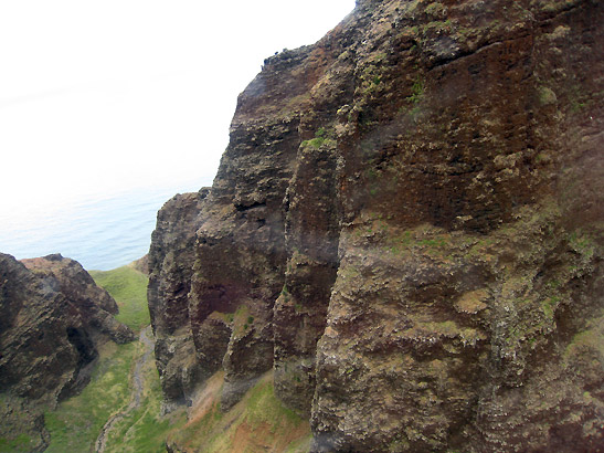 part of the canyon walls of Waimea Canyon, Kaua'i