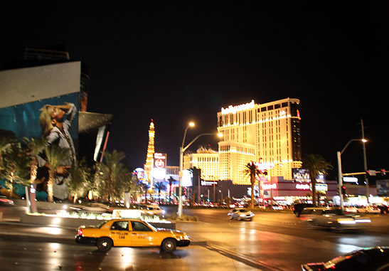 Las Vegas street night scene